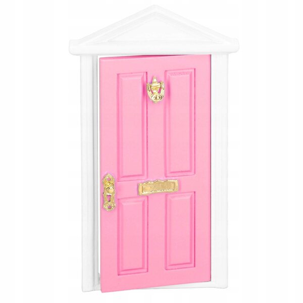 Mini porte in legno colori chiari per casa delle bambole scala 1:12 in betulla