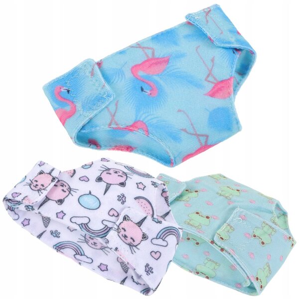 Set 3 Mini Biancheria Intima per Bambole 18 Pollici, Colori Assortiti