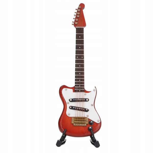 Miniatura chitarra in legno per bambole, leggera e dal design raffinato
