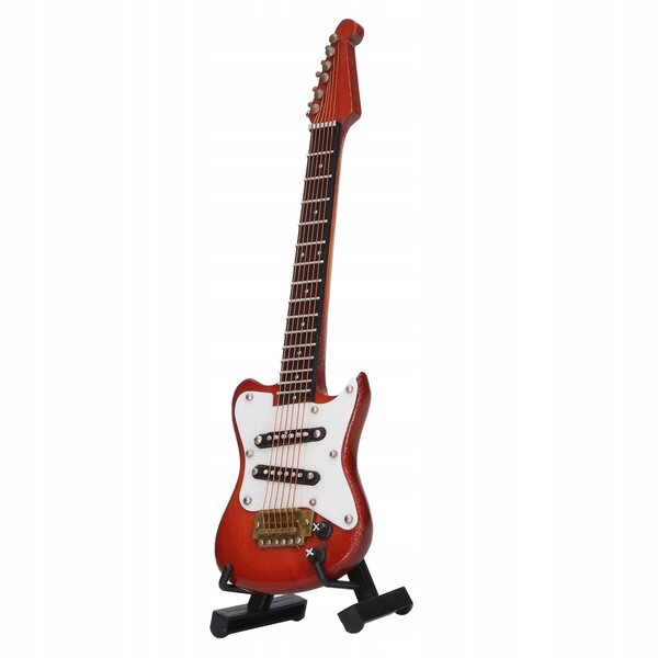 Miniatura chitarra in legno per bambole, leggera e dal design raffinato