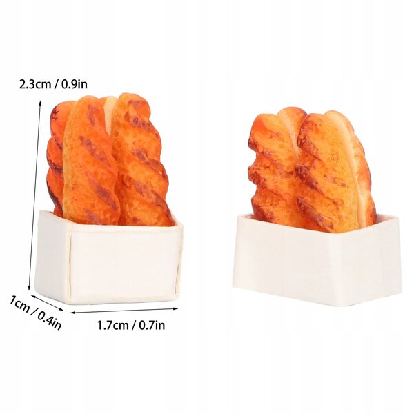 40-teiliges Puppenhaus-Mini-Brot-Set aus hochsimuliertem Kunstharz