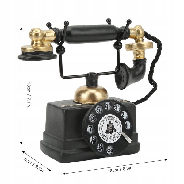 Dekoratives Vintage-Telefonmodell aus Kunstharz für Zuhause und Geschäft
