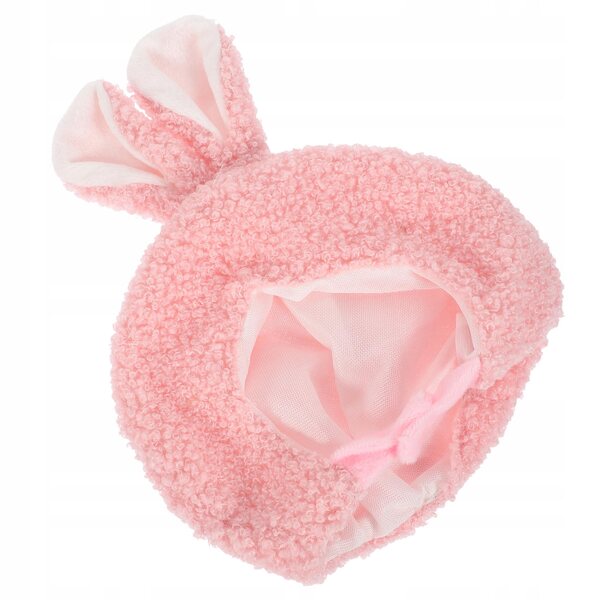 Mini cappello peluche per bambole in cotone morbido, accessorio decorativo rosa