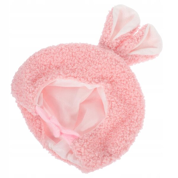 Mini cappello peluche per bambole in cotone morbido, accessorio decorativo rosa