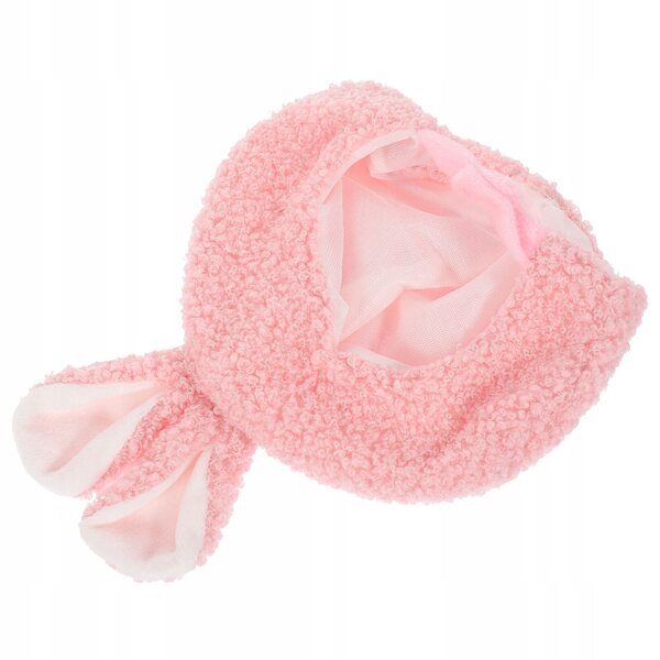 Mini cappello peluche per bambole in cotone morbido, accessorio decorativo rosa