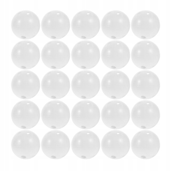 100 weiße Glockenkugeln aus Kunststoff für Plüschtiere, 2,8 cm