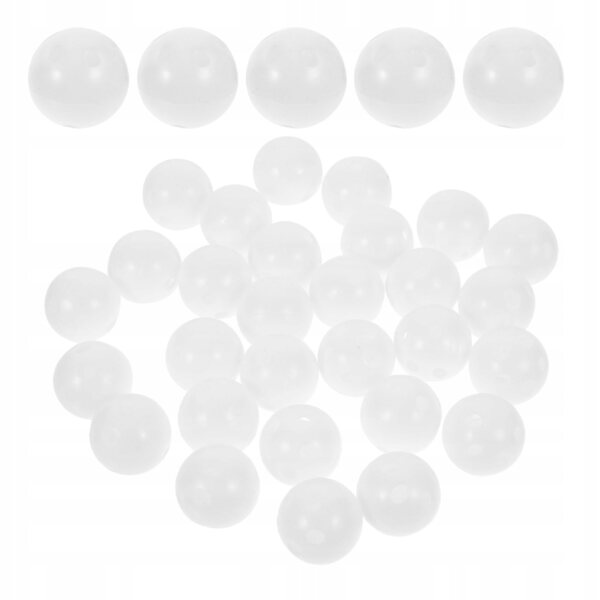 100 weiße Glockenkugeln aus Kunststoff für Plüschtiere, 2,8 cm