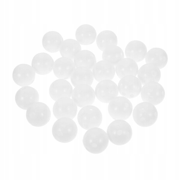 100 weiße Glockenkugeln aus Kunststoff für Plüschtiere, 2,8 cm