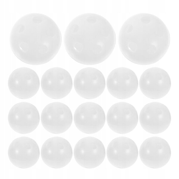 100 weiße Glockenkugeln aus Kunststoff für Plüschtiere, 2,8 cm