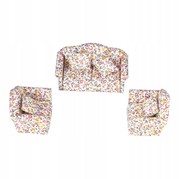 Miniature sofa in scala 1:12 per casa delle bambole con set di 8 pezzi