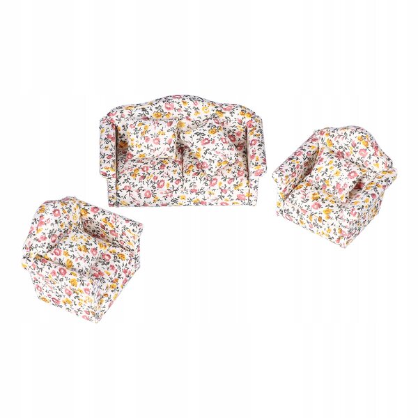 Miniature sofa in scala 1:12 per casa delle bambole con set di 8 pezzi