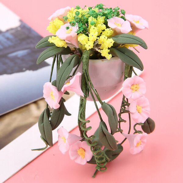 1:12 Miniatur-Blumendekorationen für Puppenhäuser, elegante und farbenfrohe Accessoires