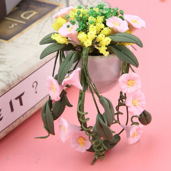 1:12 Miniatur-Blumendekorationen für Puppenhäuser, elegante und farbenfrohe Accessoires