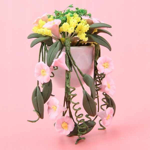 1:12 Miniatur-Blumendekorationen für Puppenhäuser, elegante und farbenfrohe Accessoires