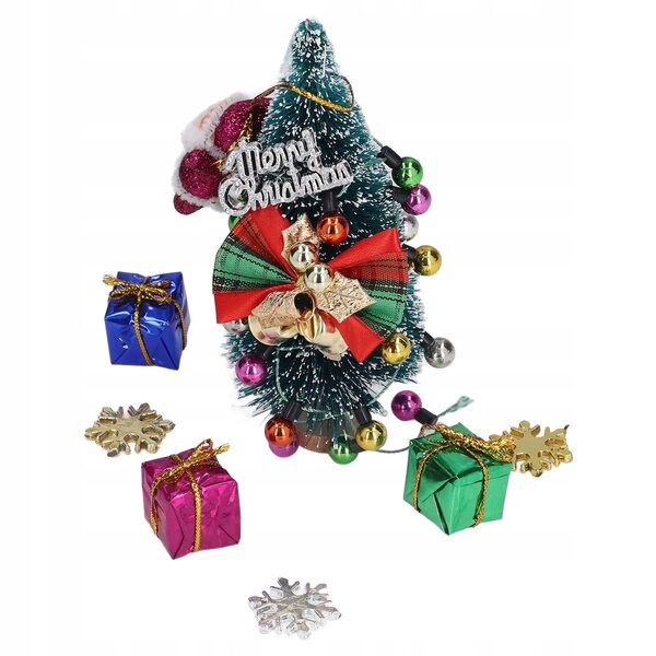 Puppenhaus mit DIY-Weihnachtsbaum, Miniatur-Weihnachtsschmuck