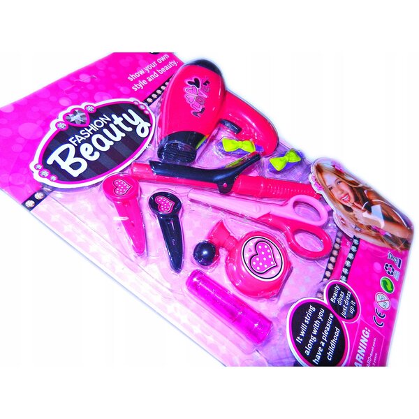 Kinderfriseurset mit Haartrockner und Lockenstab CE