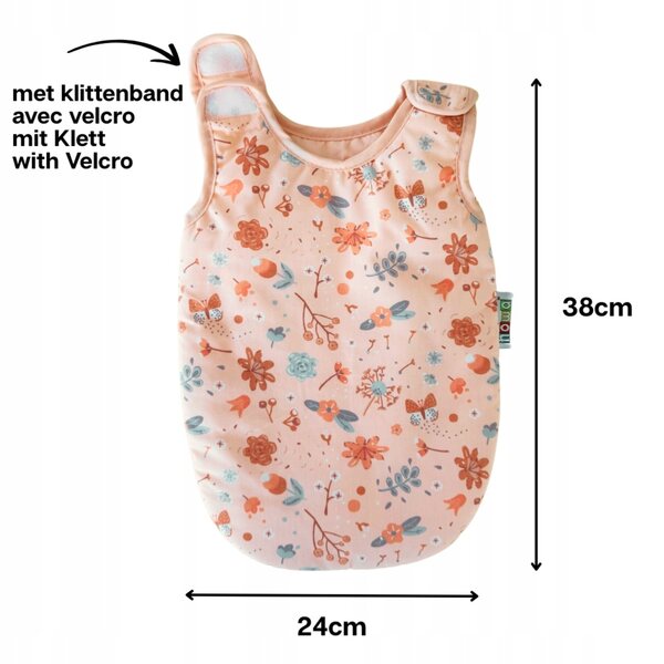 Howa sacco a pelo per bambole Miniflowers con motivo floreale fino a 48 cm
