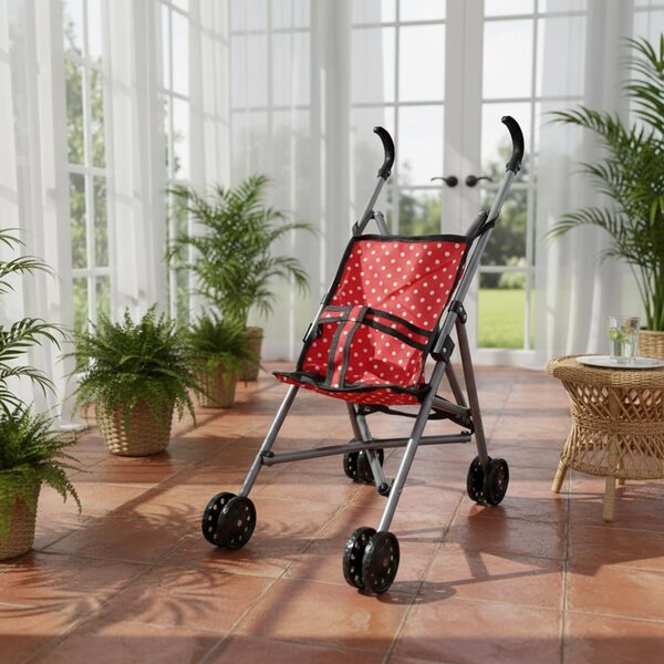 Sharplace Zusammenklappbarer Spielzeug-Kinderwagen für Puppen, leicht und realistisch, 23 x 35 x 49 cm
