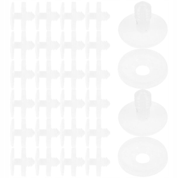 Set da 40 giunti elastici bianchi in plastica per bambole e peluche fai-da-te