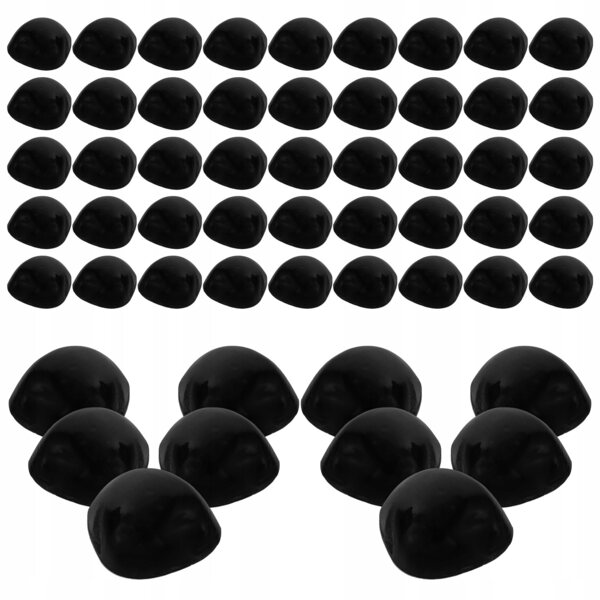 100 Stück Plastiknasen für selbstgemachte Puppen und Puppen, schwarz, 0,8 x 0,7 x 0,4 cm