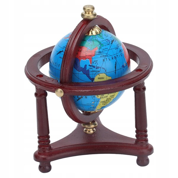 Globo educativo miniatura 1:12 per casa delle bambole, decorazione colorata
