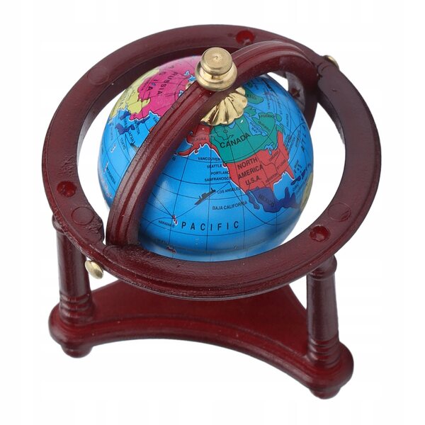 Globo educativo miniatura 1:12 per casa delle bambole, decorazione colorata