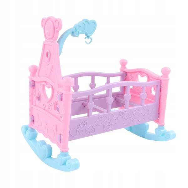Lettino per Bambole Miniatura in Legno per Casa delle Bambole e Giochi di Ruolo