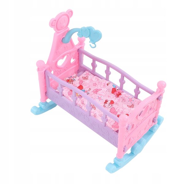 Lettino per Bambole Miniatura in Legno per Casa delle Bambole e Giochi di Ruolo
