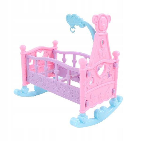 Lettino per Bambole Miniatura in Legno per Casa delle Bambole e Giochi di Ruolo