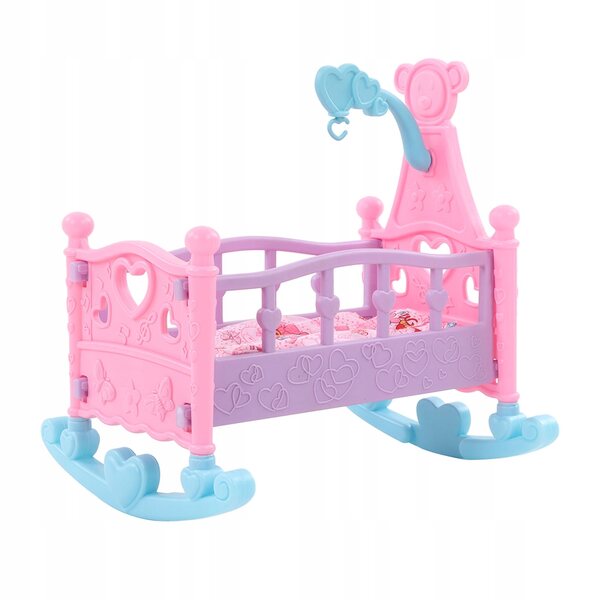 Lettino per Bambole Miniatura in Legno per Casa delle Bambole e Giochi di Ruolo