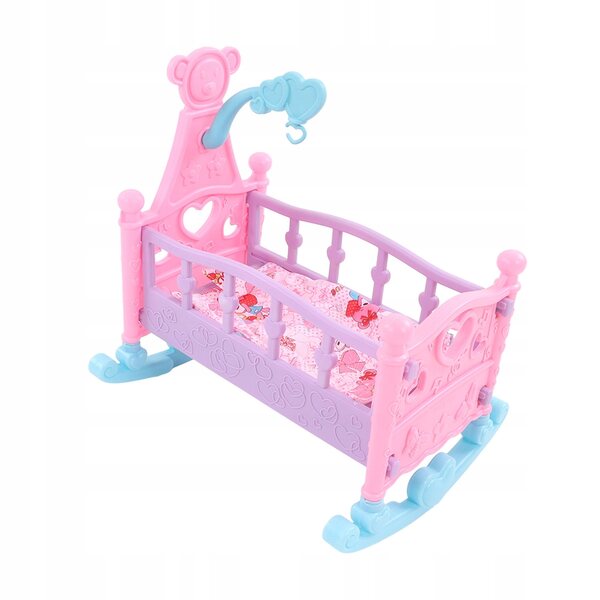 Lettino per Bambole Miniatura in Legno per Casa delle Bambole e Giochi di Ruolo
