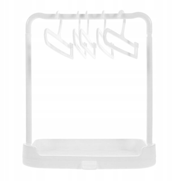 Set 6 Mini Appendiabiti in Plastica Bianca per Vestiti di Bambole, Portatile e Compatto