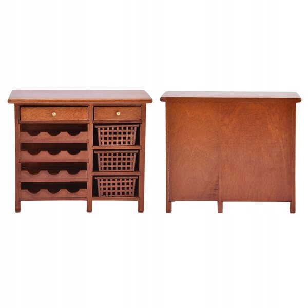 Mini cantinetta per vino in scala 1:12 - Modello in legno per case delle bambole