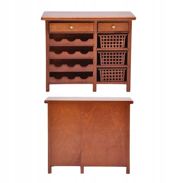 Mini cantinetta per vino in scala 1:12 - Modello in legno per case delle bambole