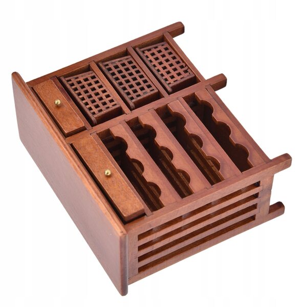 Mini cantinetta per vino in scala 1:12 - Modello in legno per case delle bambole