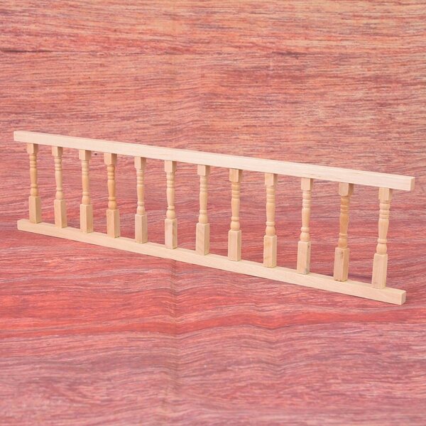 Mini Mobili in Legno con Corrimano per Casa delle Bambole 1:12 - Accessori Decorativi