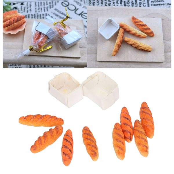 Set 40 Miniature Pane per Casa delle Bambole con Alta Simulazione in Resina
