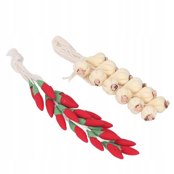 Miniatura 1:12 corde di aglio in resina per case delle bambole, decorazione realistica
