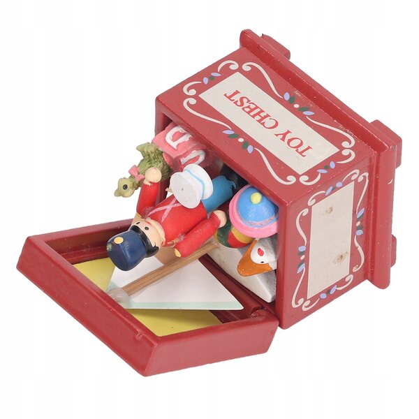 Miniatura Scatola Vintage in Legno per Bambole 1:12 - Scrigno Decorativo e Sicuro