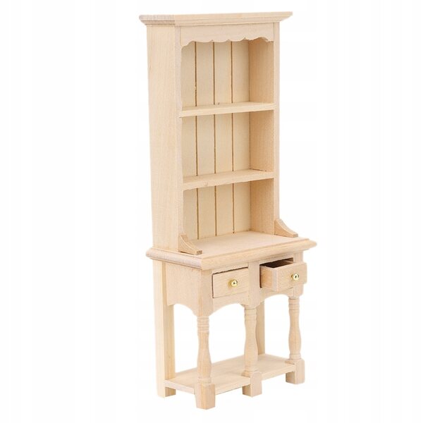 Geschenkminiatur mit drei Etagen und Holzschubladen für Puppenhaus 1:12