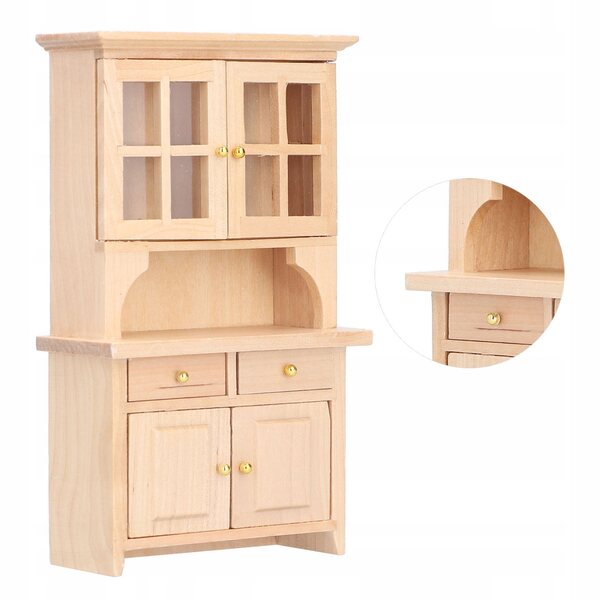 1:12 Miniatur-Holzschrank für Puppenhaus, elegant und langlebig