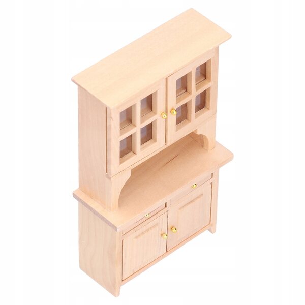 1:12 Miniatur-Holzschrank für Puppenhaus, elegant und langlebig