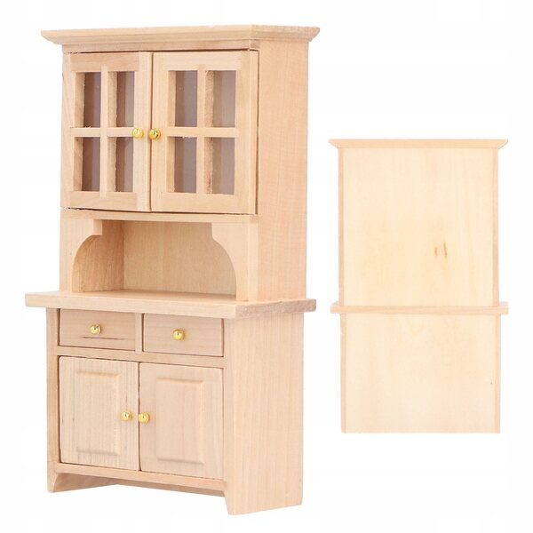 1:12 Miniatur-Holzschrank für Puppenhaus, elegant und langlebig
