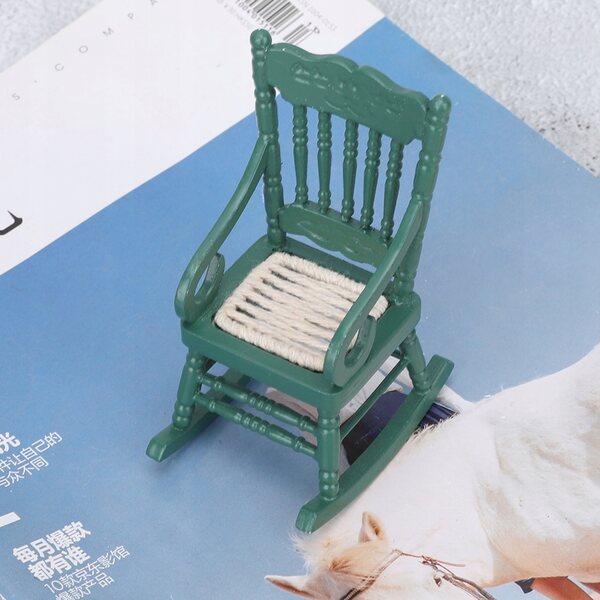 Mini sedia in legno per casa delle bambole verniciata non tossica e resistente
