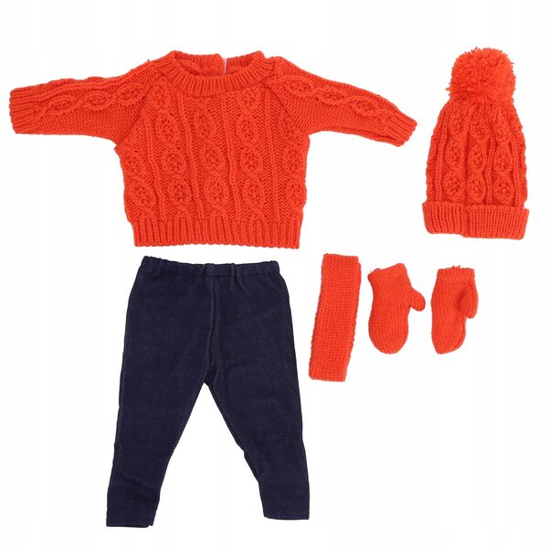 Puppenkleidungs-Komplettset mit Pullovern, Hosen und Modeaccessoires
