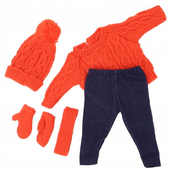 Puppenkleidungs-Komplettset mit Pullovern, Hosen und Modeaccessoires