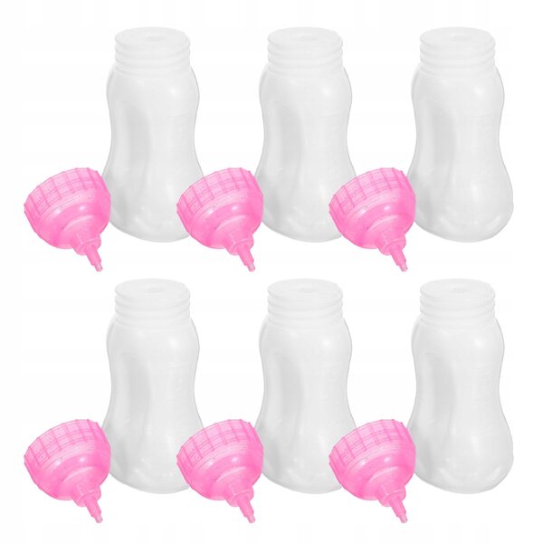 Set di 6 Mini Bottiglie per Bambole in Plastica per Gioco e Role Play Bambini