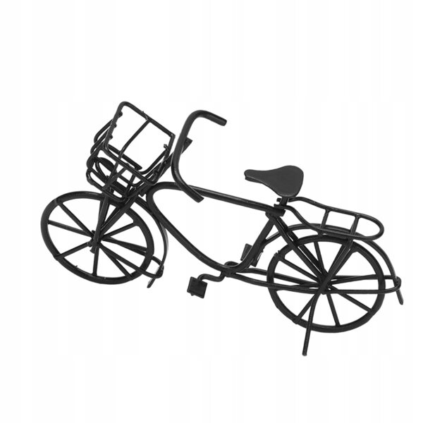 Mini bici in metallo per casa delle bambole scala 1:12 con dettagli realistici