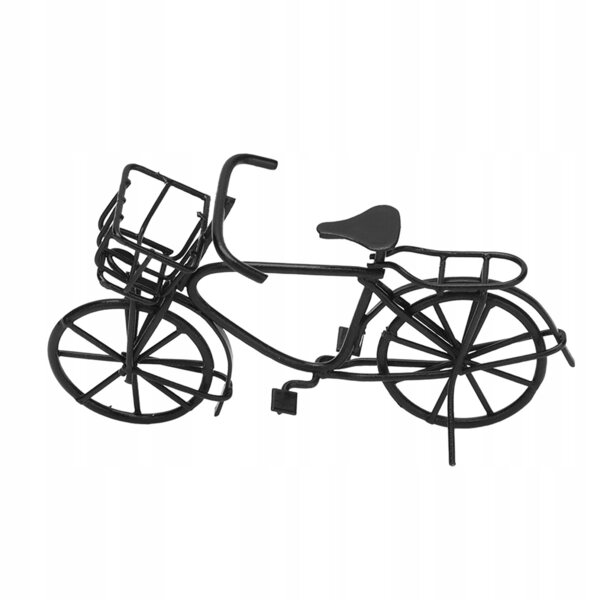 Mini bici in metallo per casa delle bambole scala 1:12 con dettagli realistici