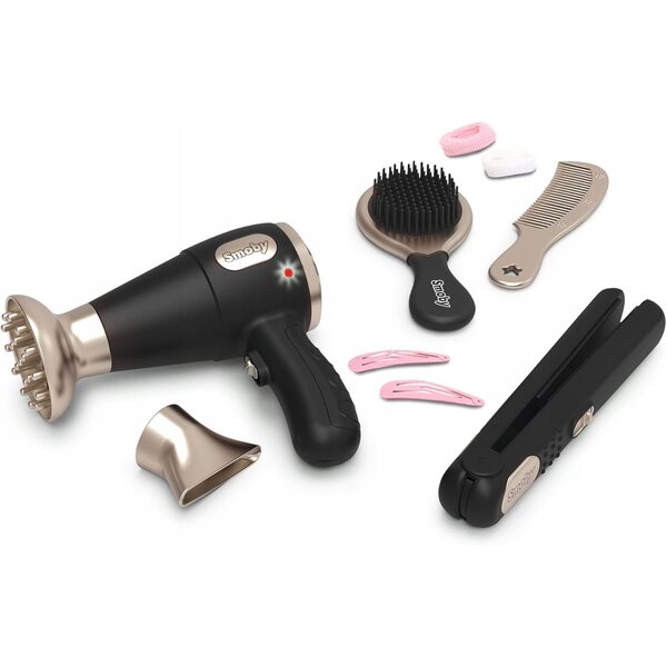 Friseurset für Kinder mit Haartrockner, Lichtern, Geräuschen und realistischem Zubehör